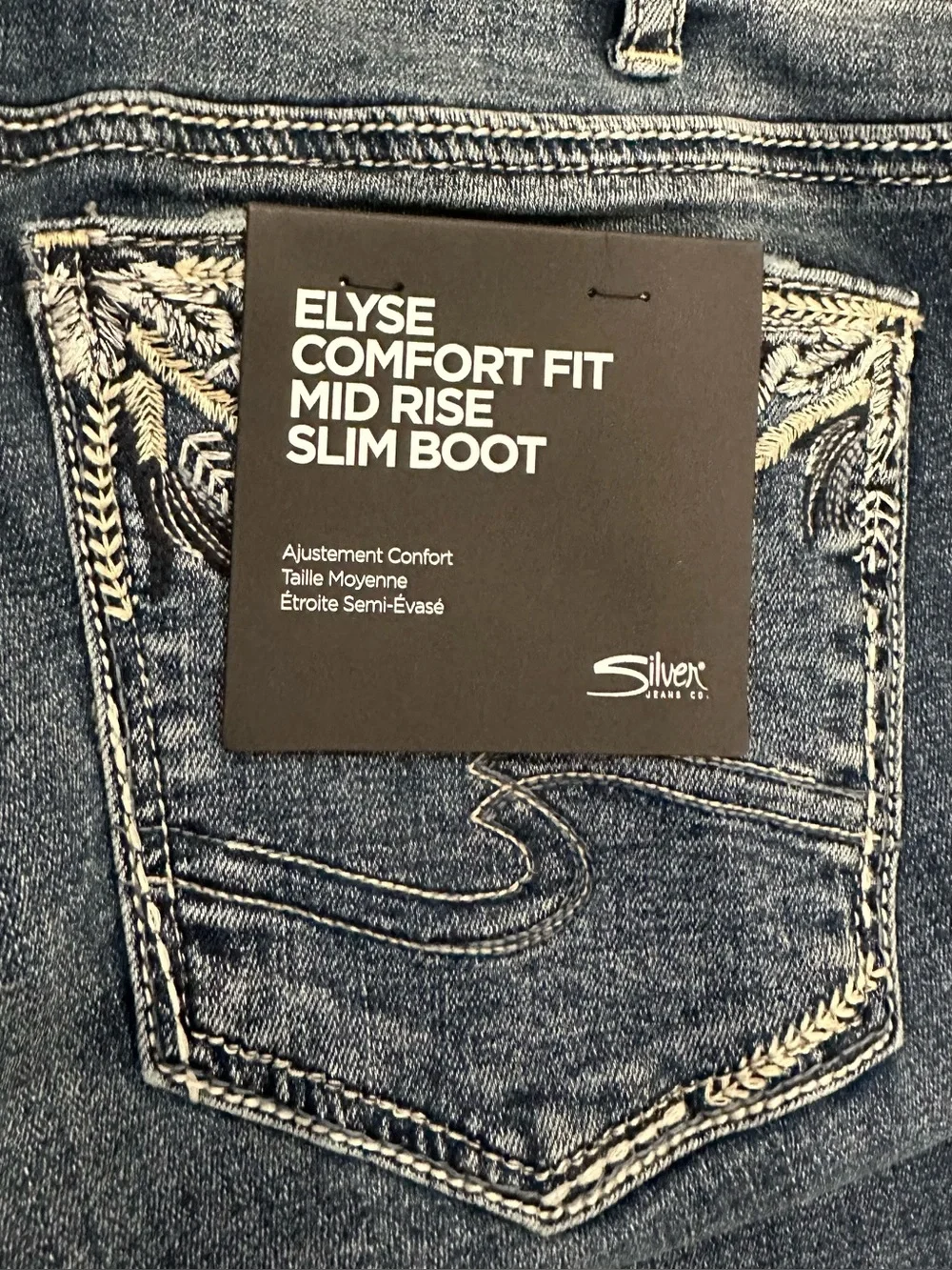 NWT Silver Jeans Womens Elyse Comfort Fit Slim Boot Jeans Size 16Wx33W - Picture 5 of 9